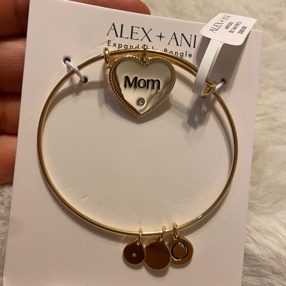 Alex & Ani gold MOM heart expandable bangle “everything I am you helped me be” - Picture 4 of 5